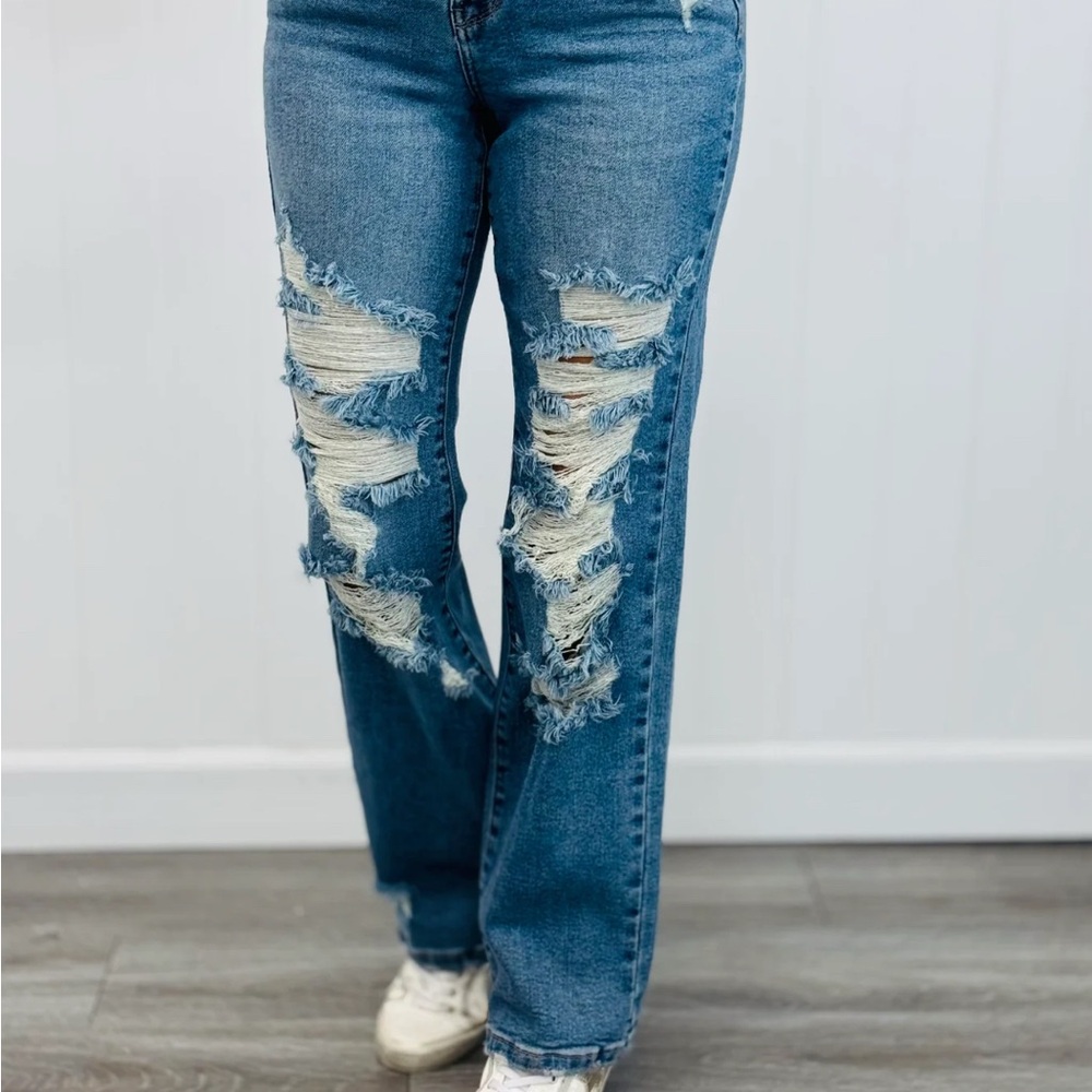 NWT Distressed Blue Jeans for Women
